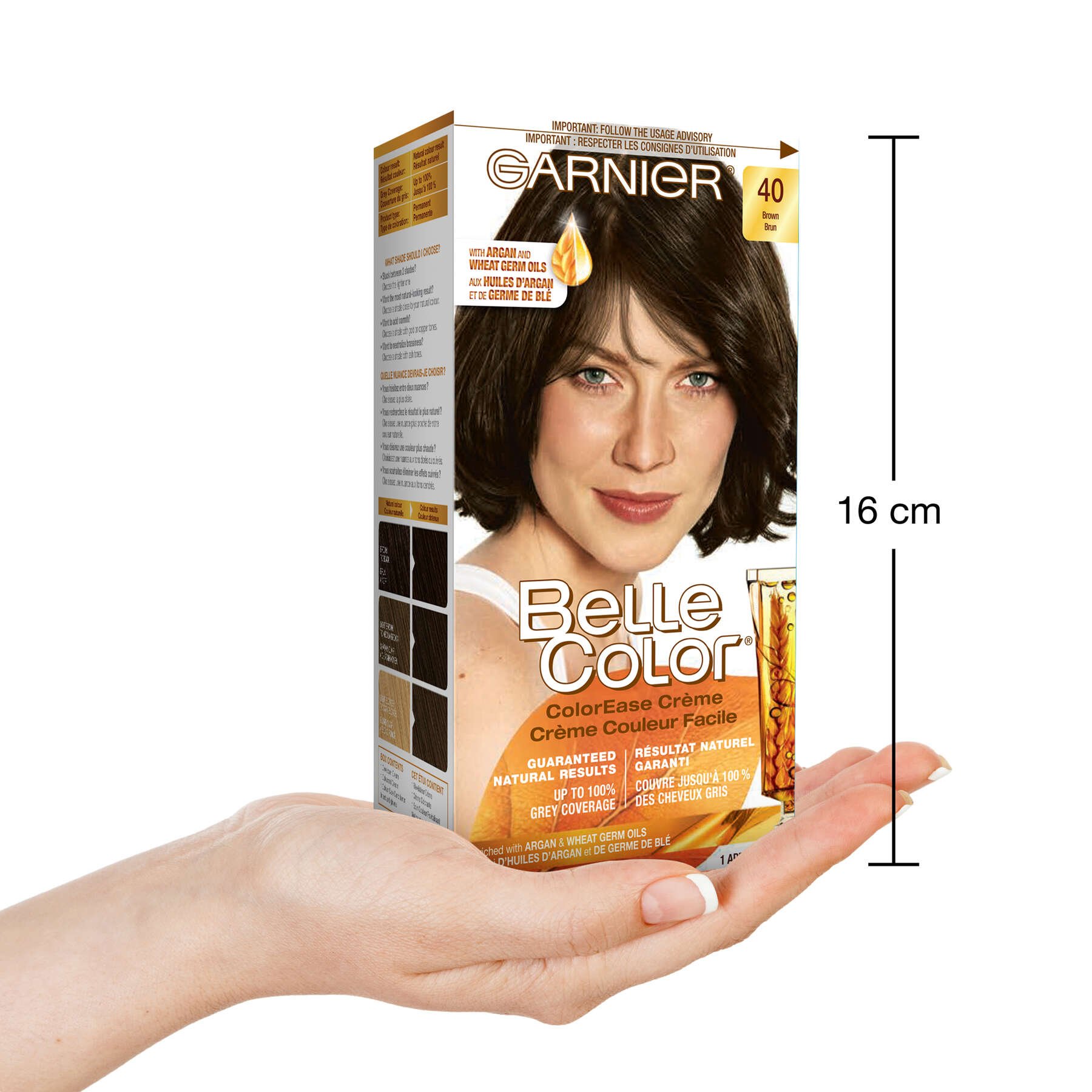 garnier hair dye belle color 40 brown 70103160024 inhand